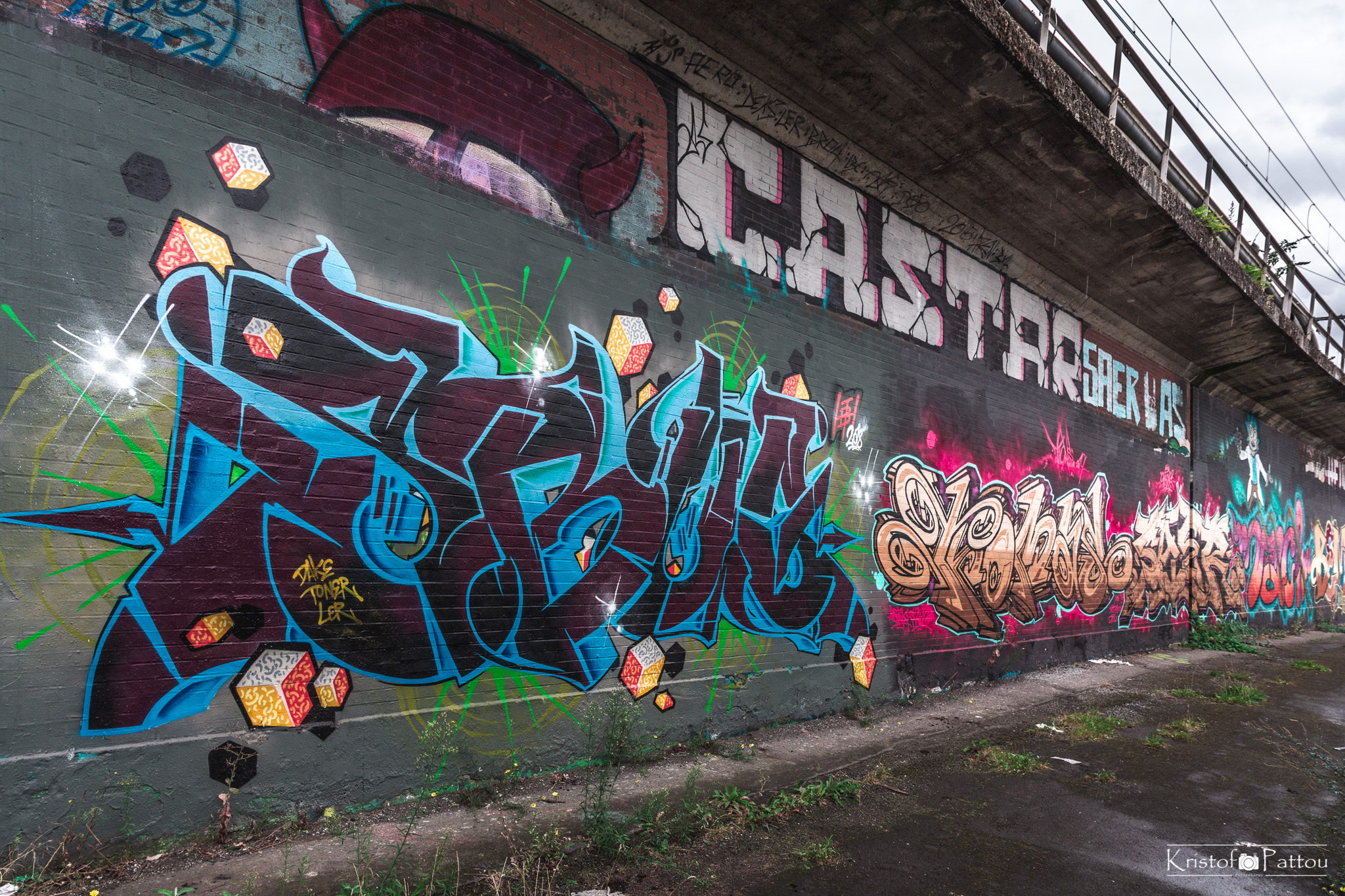 Graffiti wall in Charleroi
